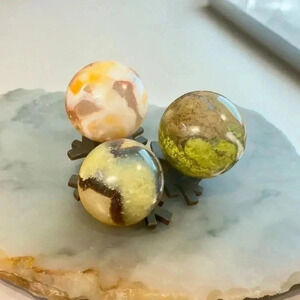 Natural Stone Crystal Sphere Collection & Stand